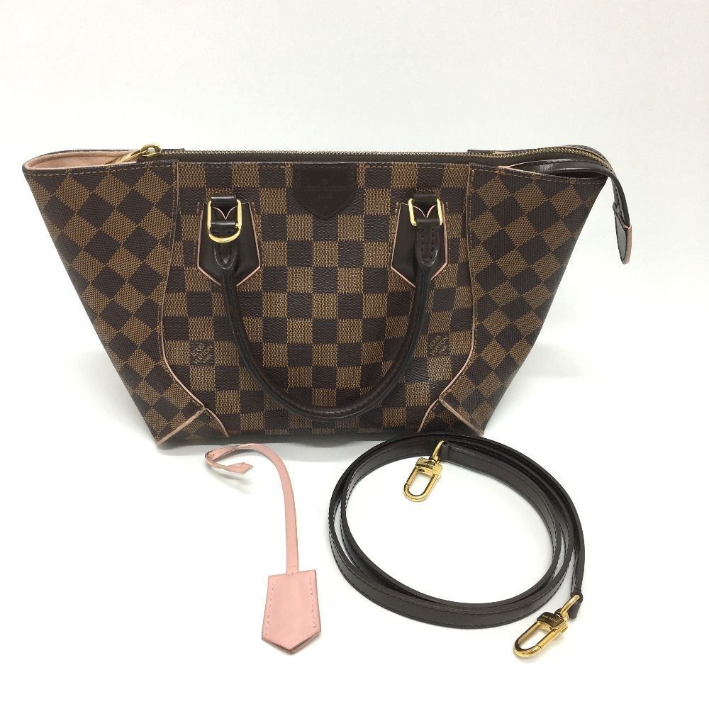 Louis Vuitton Kaisa PM Slanted Tote Damier Canvas Rose Ballerine Brown